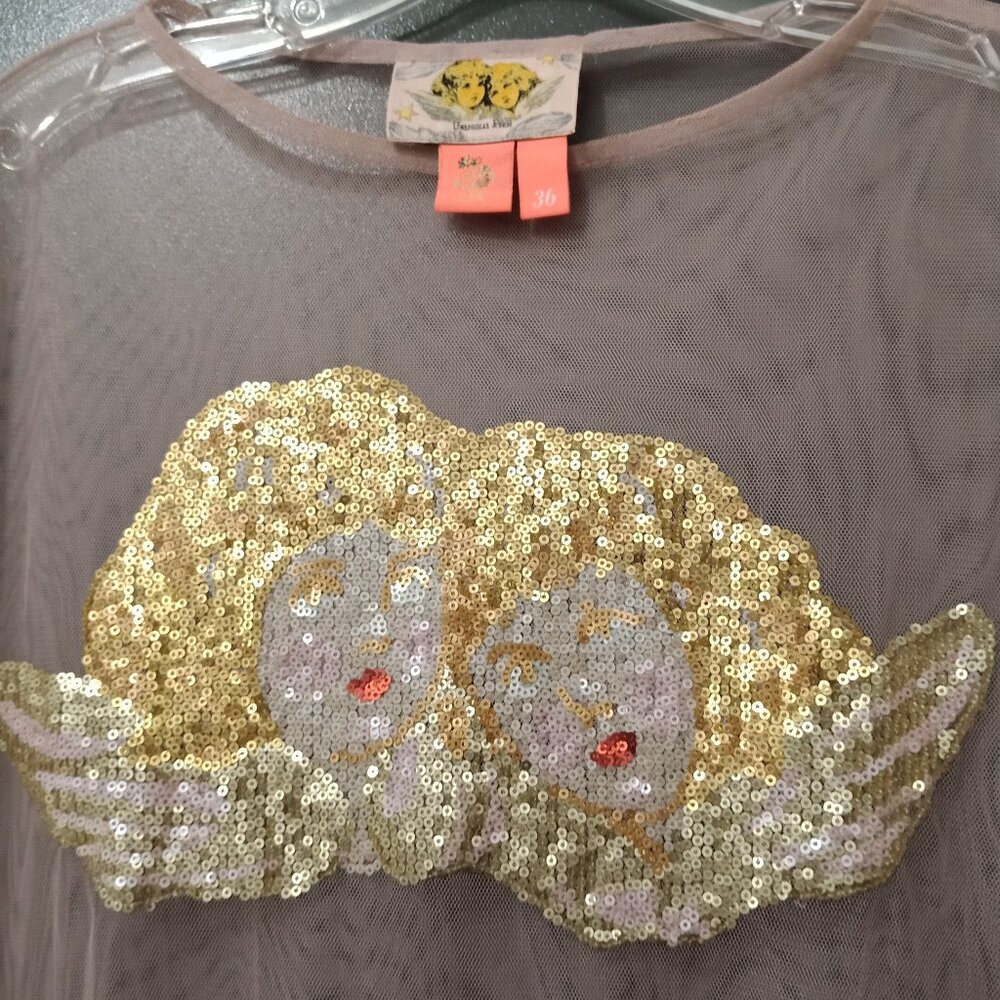 Unlogical Poem mesh sequin angel dress